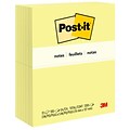 Post-it Notes, 3 x 5, Canary Collection, 100 Sheet/Pad, 12 Pads/Pack (655-YW)