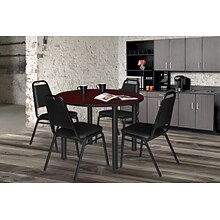 Regency Kee Breakroom Table, 36W, Mahogany/Black (TB36RNDMHBPBK)