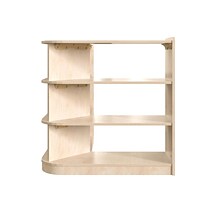 Flash Furniture Bright Beginnings 6-Section Open Corner Storage Unit, 31.5H x 31.5W x 31.5D, Brow