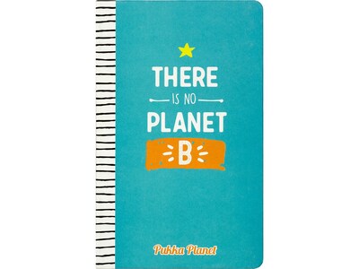 Pukka Pad There Is No Planet B Notebook, 5.28 x 8.46, Wide-Ruled, 96 Sheets, Blue (9703-SPP)