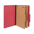 Quill Brand® 2/5-Cut Pressboard Classification Folders with Pockets, 2-Partitions, 6-Fasteners, Lega