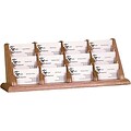 Wooden Mallet Business Card Holders; 12 Pocket, Mahogany