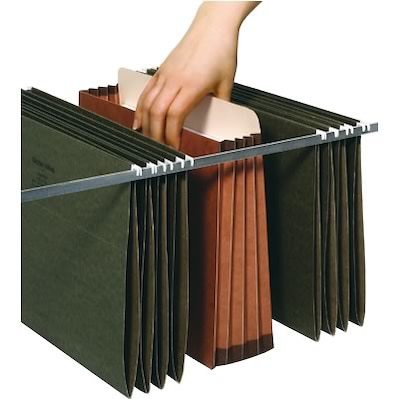 Quill Brand® Reinforced File Pocket, 5 1/4" Expansion, Letter Size, Brown, 10/Box (7FC1534)