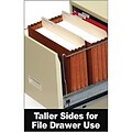 Quill Brand® Reinforced File Pocket, 5 1/4 Expansion, Letter Size, Brown, 10/Box (7FC1534)