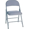 Alera™ Steel Folding Chairs with Vinyl Padded Seat; Grey