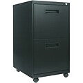 Alera® 2-Drawer Mobile Pedestal File Cabinet with Recessed Pulls, Black, Legal (PA542820BL)