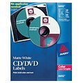 Avery Laser Media Labels, White Matte, 30 Disc and 60 Spine Labels/Pack (6692)