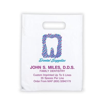 Medical Arts Press® Dental Personalized Small 2-Color Supply Bags; 7-1/2 x 9, Dental Supplies Larg