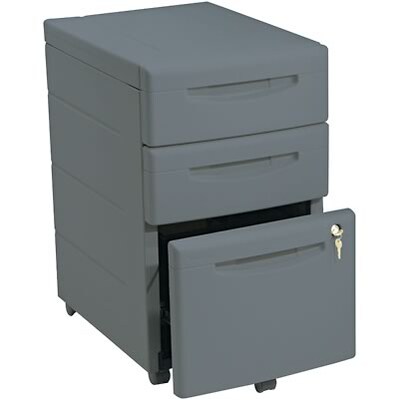 Iceberg® Aspira Modular Furniture Collection in Charcoal; Mobile Underdesk Pedestal; 2 Box/1 File