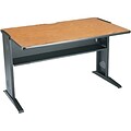 Safco® Reversible Top Stationary Computer Desks; Mahogany/Medium Oak; 30Hx48Wx28D