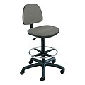 Safco® Precision Extended-Height Swivel Stool with Adjustable Footring; Dark Grey