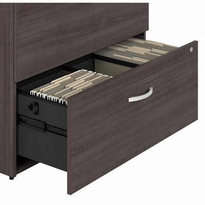Bush Business Furniture Studio A 2-Drawer Lateral File Cabinet, Locking, Letter/Legal, Storm Gray, 36" (SDF136SGSU-Z)