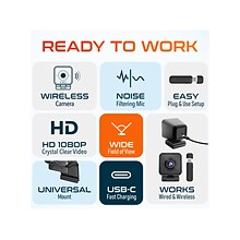 Delton HD 1080p Wireless Webcam, 2.1 Megapixels, Black (DCWC50)