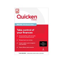 Quicken Classic Deluxe for 1 User, Windows/Mac/Android/iOS, Download (170476)