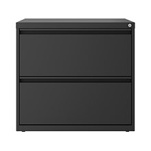 Hirsh Lateral 101 2-Drawer Lateral File Cabinet, Letter/Legal Size, Lockable, 27.75H x 30W x 17.63