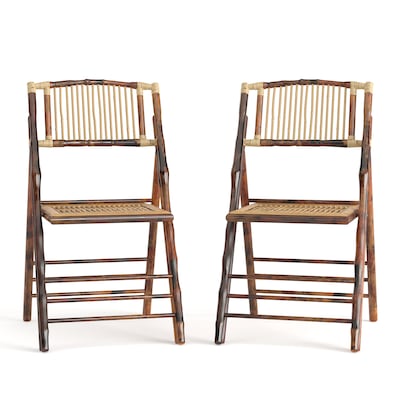 Flash Furniture Bamboo Folding Chairs, Brown, Set of 2 (2X62111BAM)