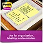 Post-it Super Sticky Notes, 4 x 6 in., 5 Pads, 90 Sheets/Pad, Lined, 2x the Sticking Power, Canary Yellow