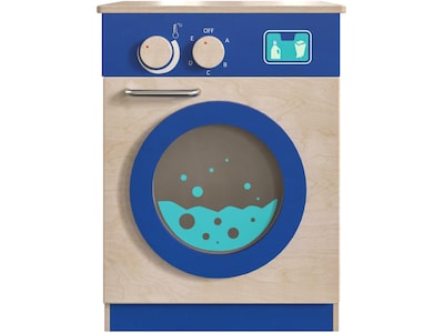 Flash Furniture Bright Beginnings Kids Washing Machine with Integrated Storage, Brown/Blue (MK-ME03