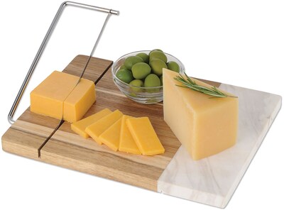 Custom Marble And Acacia Wood Cheese Cutting Board