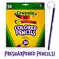 Crayola Kids' Colored Pencils, Assorted Colors, 50/Box (68-4050)