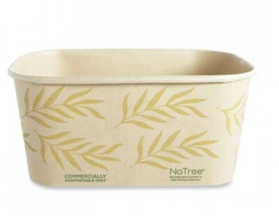 World Centric No Tree Sugarcane Container, 32 oz., Natural, 300/Carton (WORCTNT32)