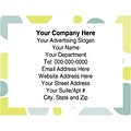 Full-Color Advertising Labels; Light Green and Blue Circles, 4x3