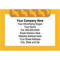 Full-Color Advertising Labels; Brown with Orange, 2x3