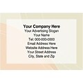 Full-Color Advertising Labels; Peach and Green, 2x3
