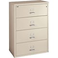 Quill Brand® 4-Drawer Fireproof Lateral File, Sand, 44W  (Q444LATSA)