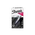 Sharpie Permanent Marker, Fine Tip, Silver Metallic, Dozen (39100)