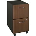 Bush Business Furniture Cubix Collection in Sienna Walnut/Bronze Finish; 2-Drawer File, Fully Assembled