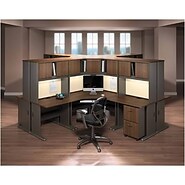 Bush Cubix—Ready To Assemble-Sienna Walnut/Bronze