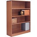 Alera® Radius Corner Bookcase in Medium Oak Finish; 4-Shelves