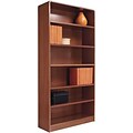 Alera™ Radius Corner Bookcase in Medium Oak Finish; 6-Shelves
