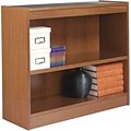 Alera Square Corner Bookcase in Medium Oak Finish; 2-Shelves