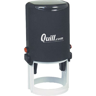 Quill Brand® Self-Inking Round Stamp; 1-5/8 Diameter, Up to 8 Lines