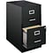 Space Solutions 2-Drawer File Cabinet, Letter-Width, Black, 22 Deep (13226)