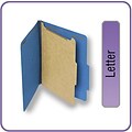 Quill Brand® 2/5-Cut Tab Pressboard Classification File Folders, 1-Partition, 4-Fasteners, Letter, B