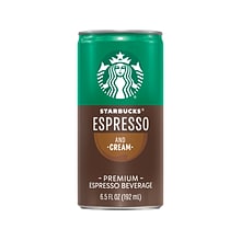 Starbucks Doubleshot Espresso & Cream Cold Brew Coffee, 6.5 fl. oz., 24/Carton (19286)