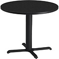 Safco Bistro Hospitality Round Tables, 28Hx36 Dia., Charcoal Anthracite (CA36RLBT)