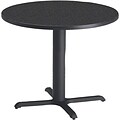 Safco Bistro Hospitality Round Tables, 28H x 42 Dia., Charcoal Anthracite (CA42RLBT)