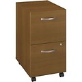 Bush Business Furniture Corsa Collection in Warm Oak Finish; 2-Drawer Pedestal File, Pre-Assembled