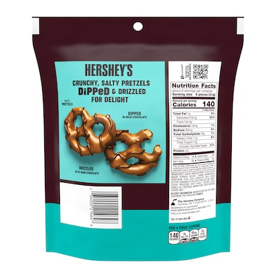 HERSHEYS Dipped Pretzels, 8.5 oz, 6/Pack (246-00279)