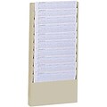 Durham® Steel Literature Rack; 10 Pocket, for 12W Paper, Tan