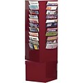 Durham® Swivel-Style Steel Literature Organizer; Burgundy, 44 Pocket, 49Hx14-1/8Wx14-1/8D