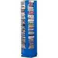 Durham® Swivel-Style Steel Literature Organizer; Blue, 88 Pocket, 66Hx14-1/8Wx14-1/8D