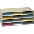 Durham® Modular All-Steel Literature Organizers; 12 Compartments, 14-1/4H, Tan