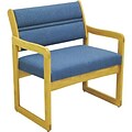 Dakota Wave by Wooden Mallet Standard Fabric Collection; Bariatric Sled Base Chair