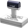 Rubber Message Stamp; 1-3/4x3-1/4, Up to 11 Lines