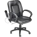 Relaxzen Mid-Back Chair with Massage; Black